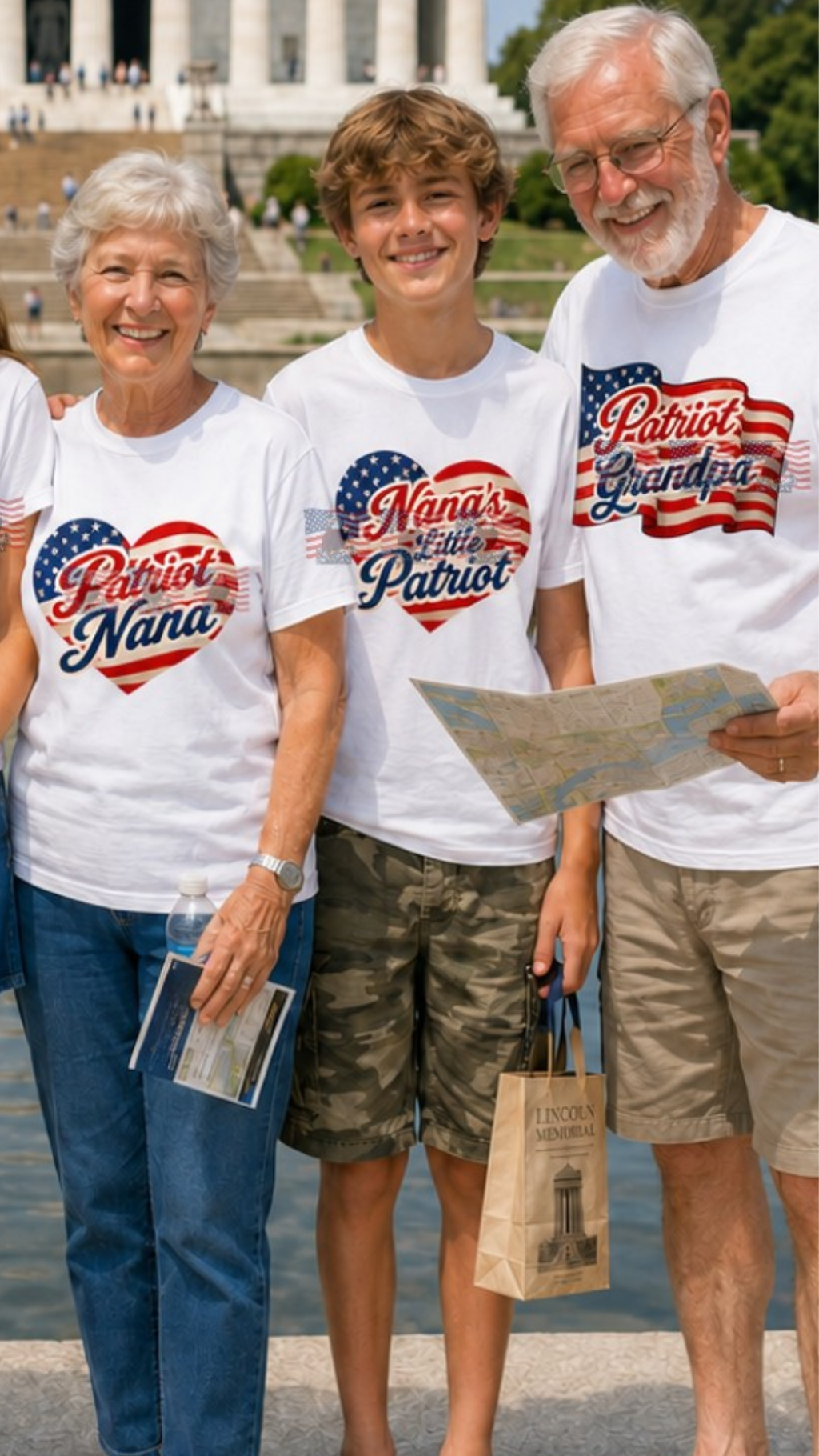 Nana's Little Patriot — Adult Patriotic American Flag Tee | Matching Nana Gift