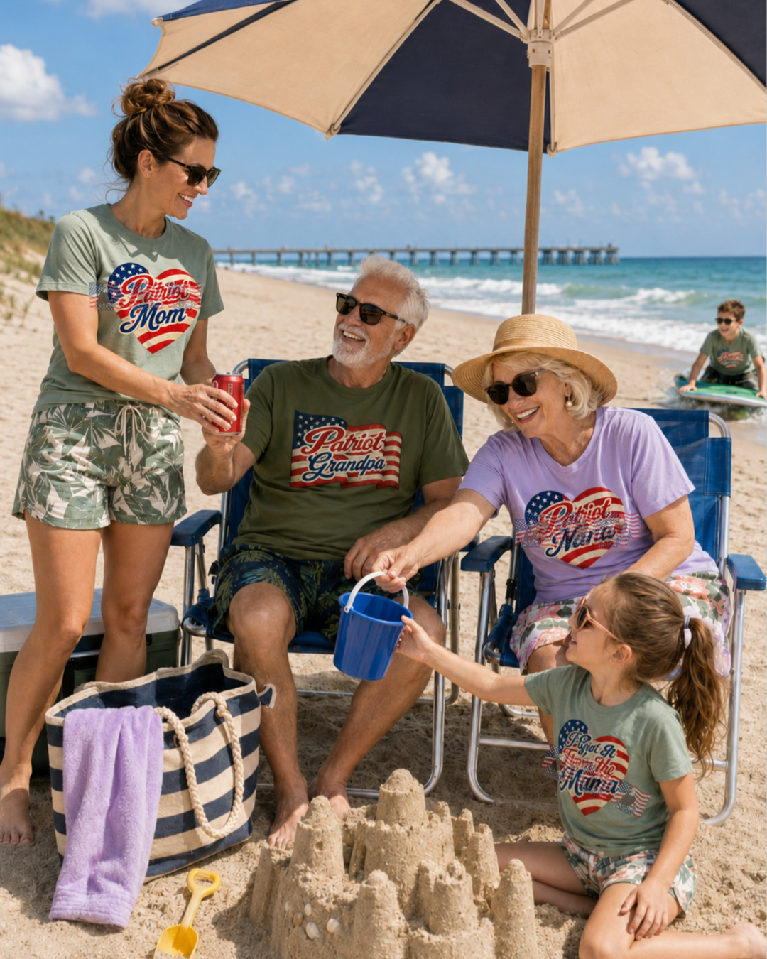 Patriot Mom — Patriotic American Flag Tee | Gift for Mom