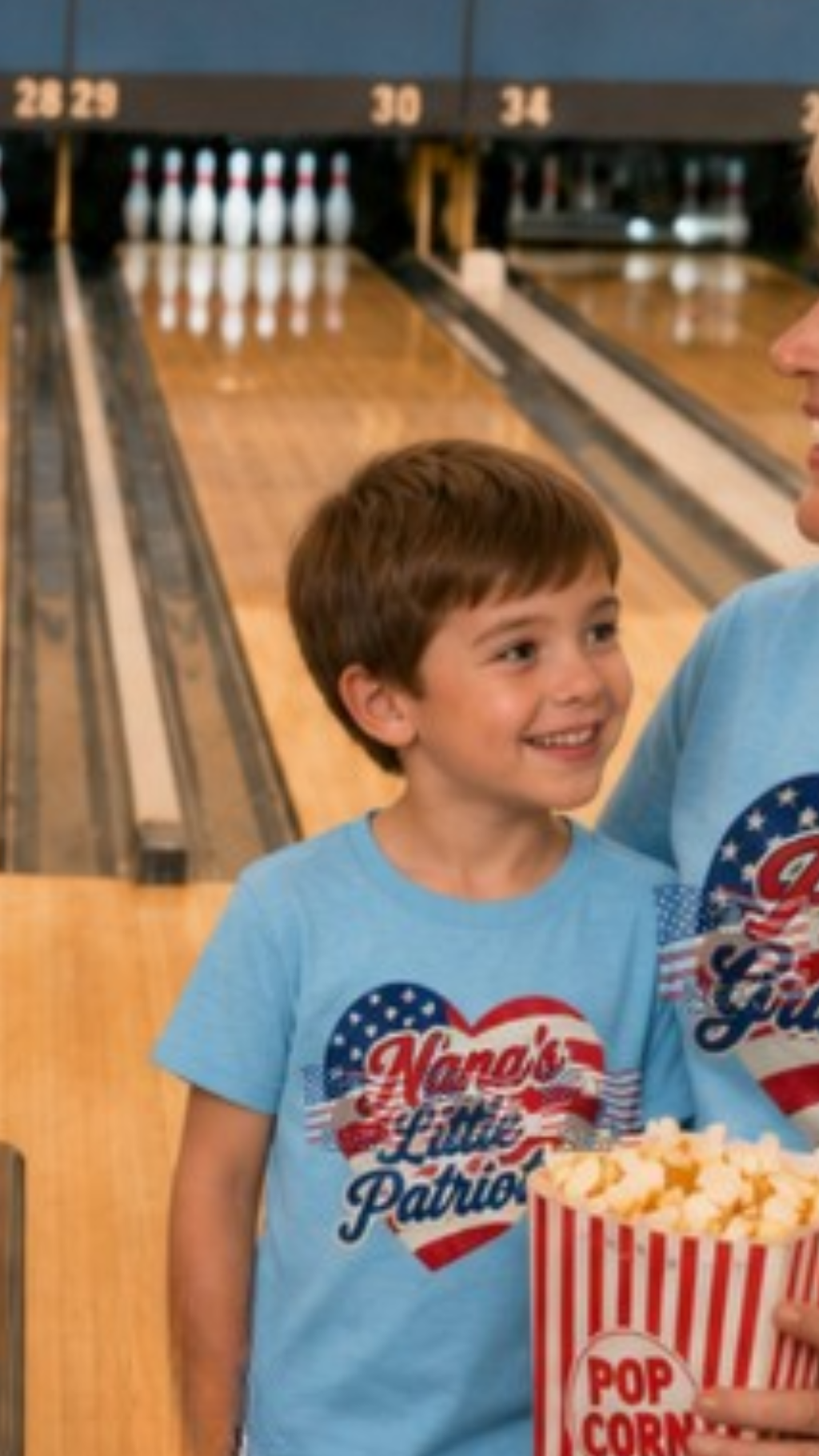 Nana's Little Patriot — Kids Patriotic American Flag Tee