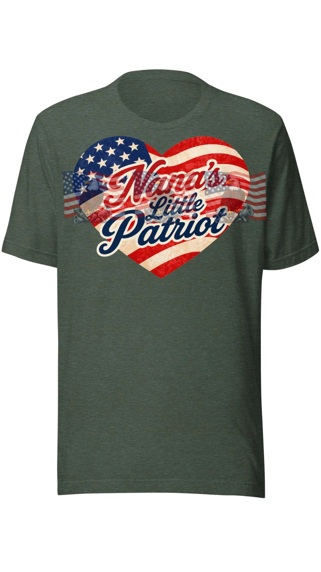 Nana's Little Patriot — Adult Patriotic American Flag Tee | Matching Nana Gift