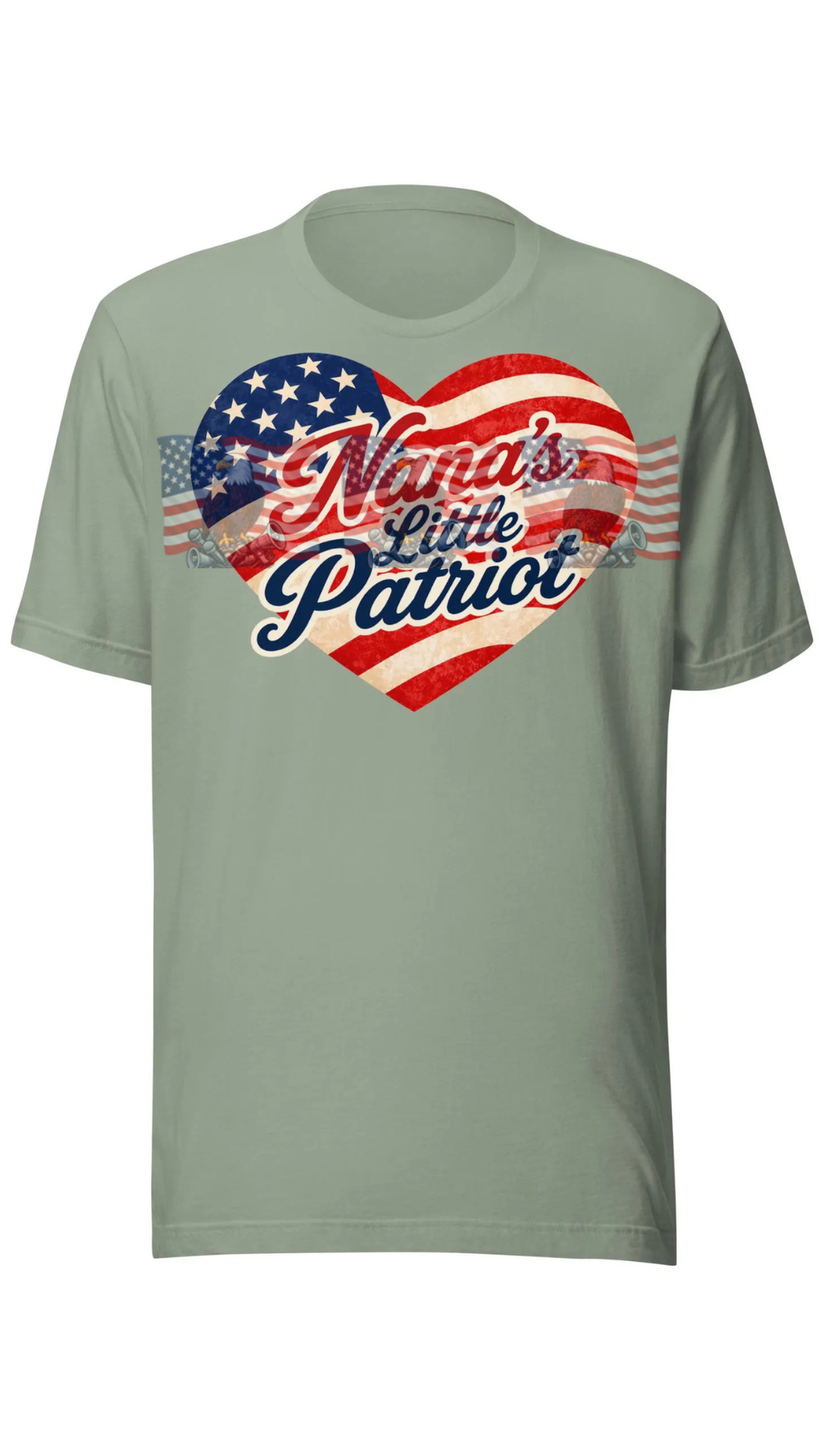 Nana's Little Patriot — Adult Patriotic American Flag Tee | Matching Nana Gift
