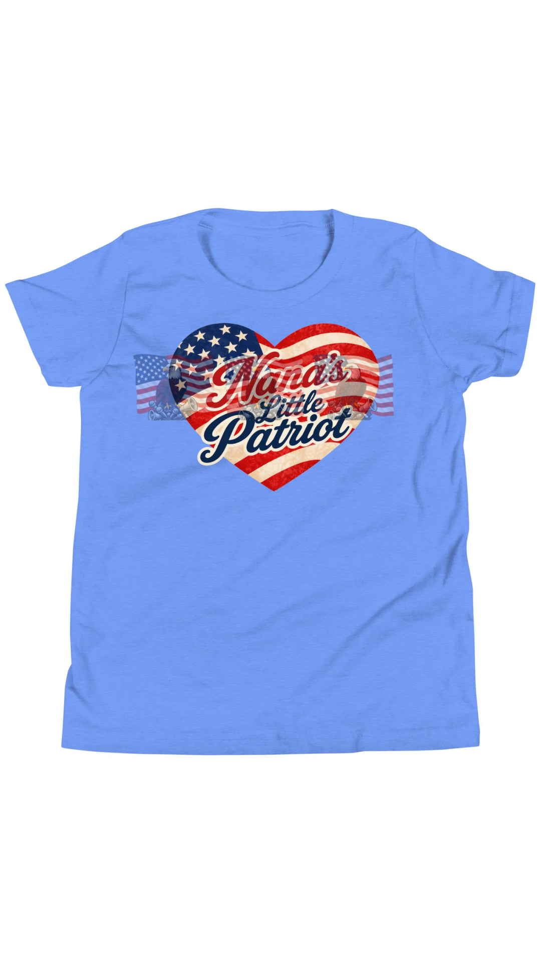 Nana's Little Patriot — Kids Patriotic American Flag Tee