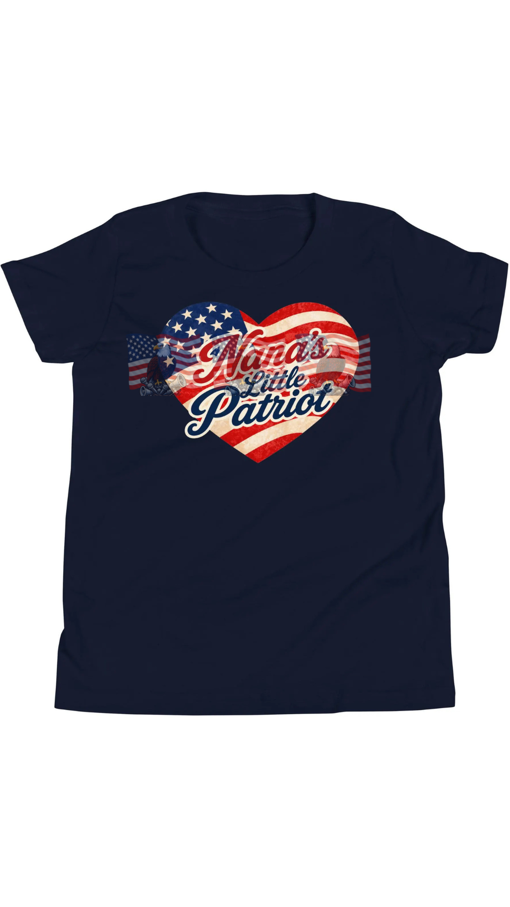Nana's Little Patriot — Kids Patriotic American Flag Tee