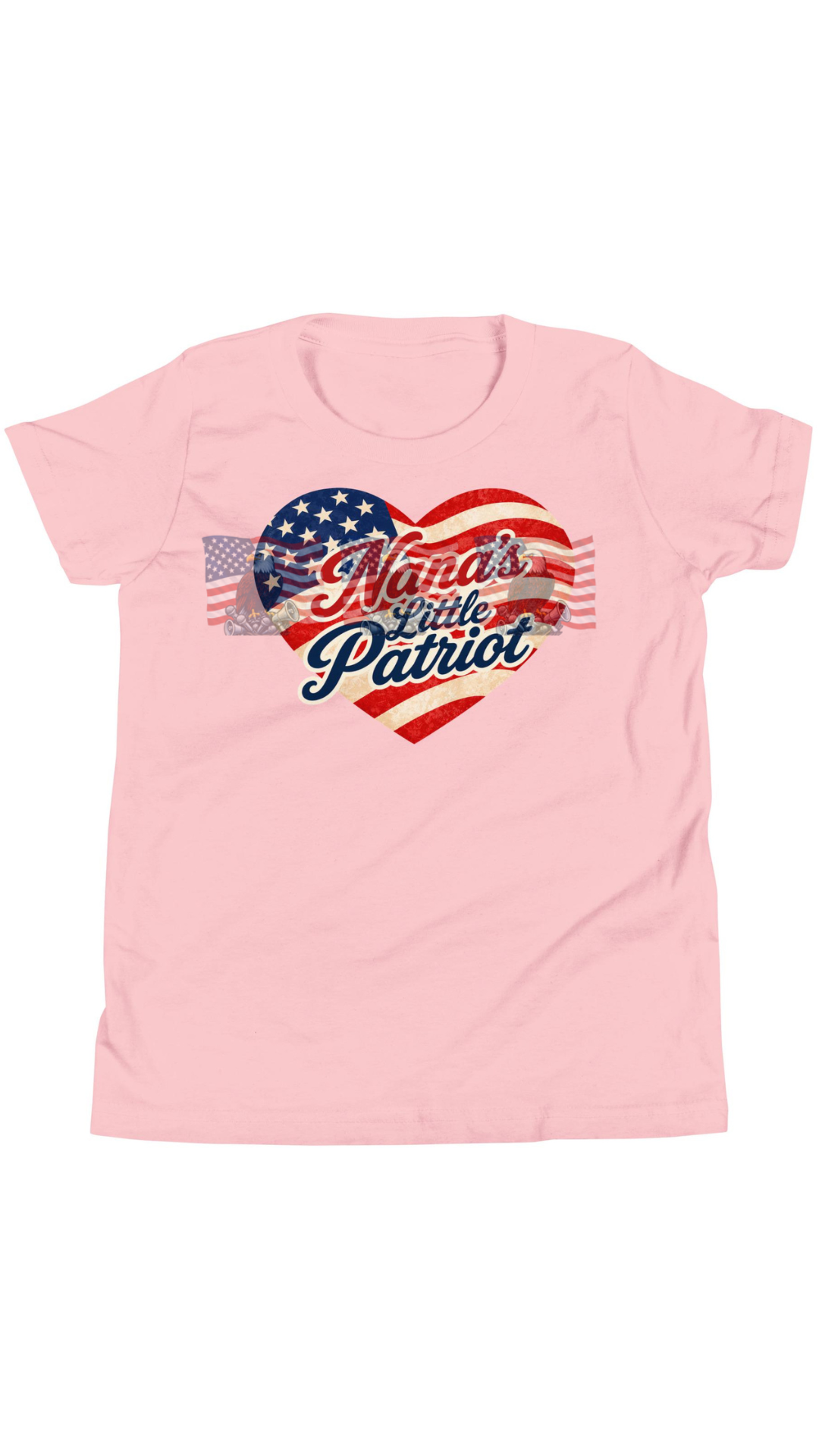 Nana's Little Patriot — Kids Patriotic American Flag Tee