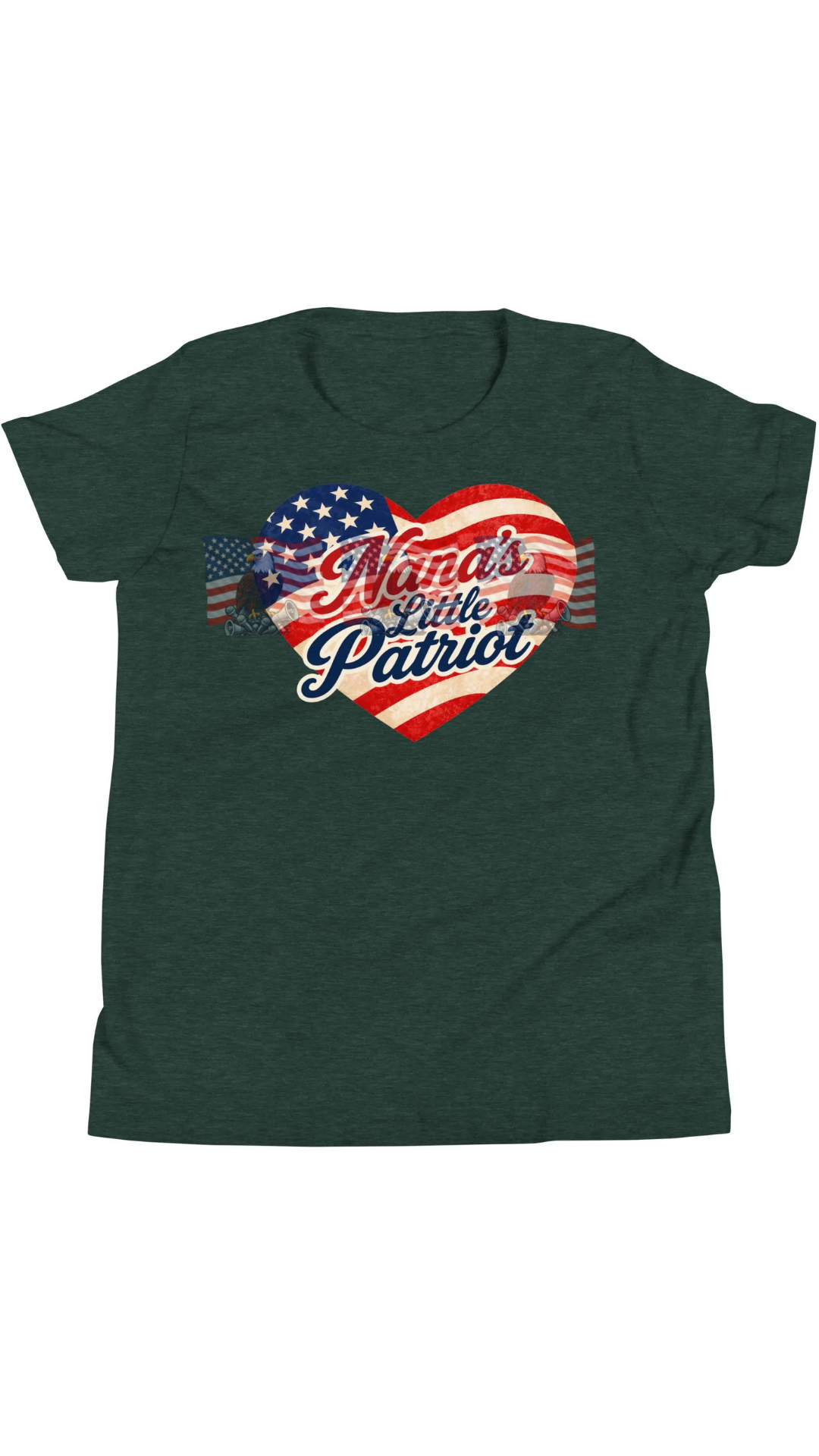 Nana's Little Patriot — Kids Patriotic American Flag Tee
