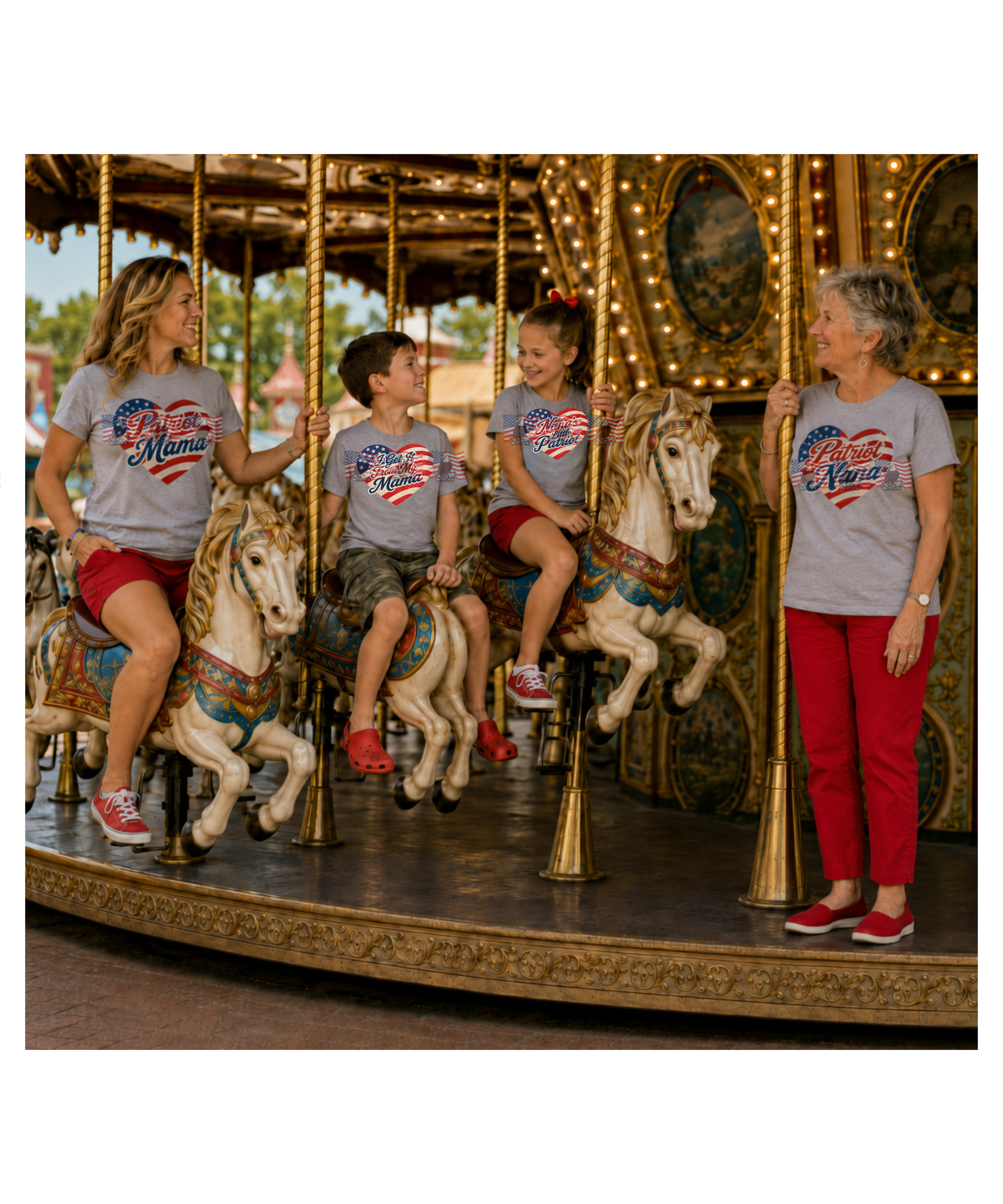 Patriot Mama — Patriotic American Flag Tee | Gift for Mom