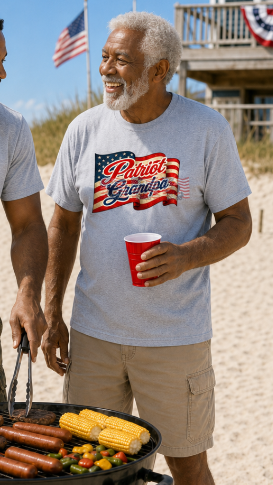 Patriot Grandpa — Patriotic American Flag Tee | Gift for Grandpa