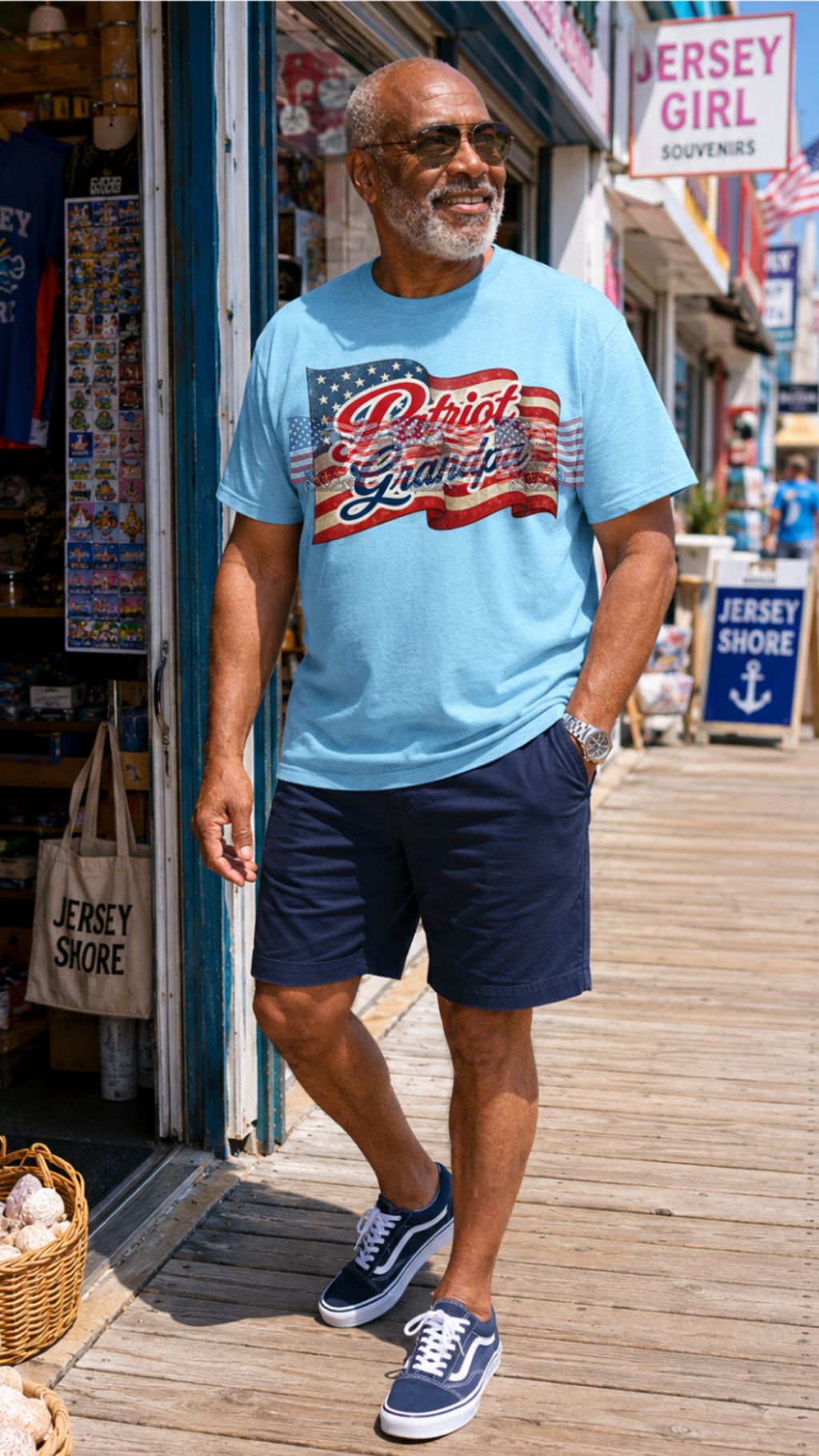 Patriot Grandpa — Patriotic American Flag Tee | Gift for Grandpa