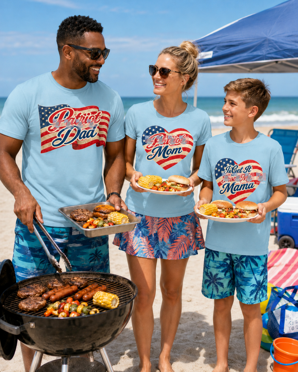 I Get It From My Mama — Adult Patriotic American Flag Tee