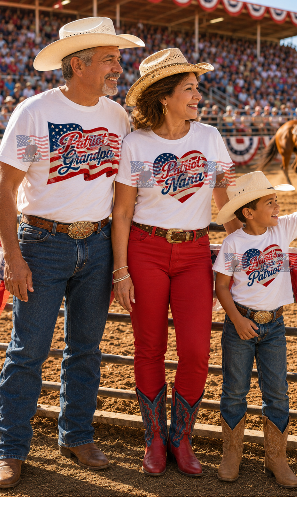 Nana's Little Patriot — Kids Patriotic American Flag Tee