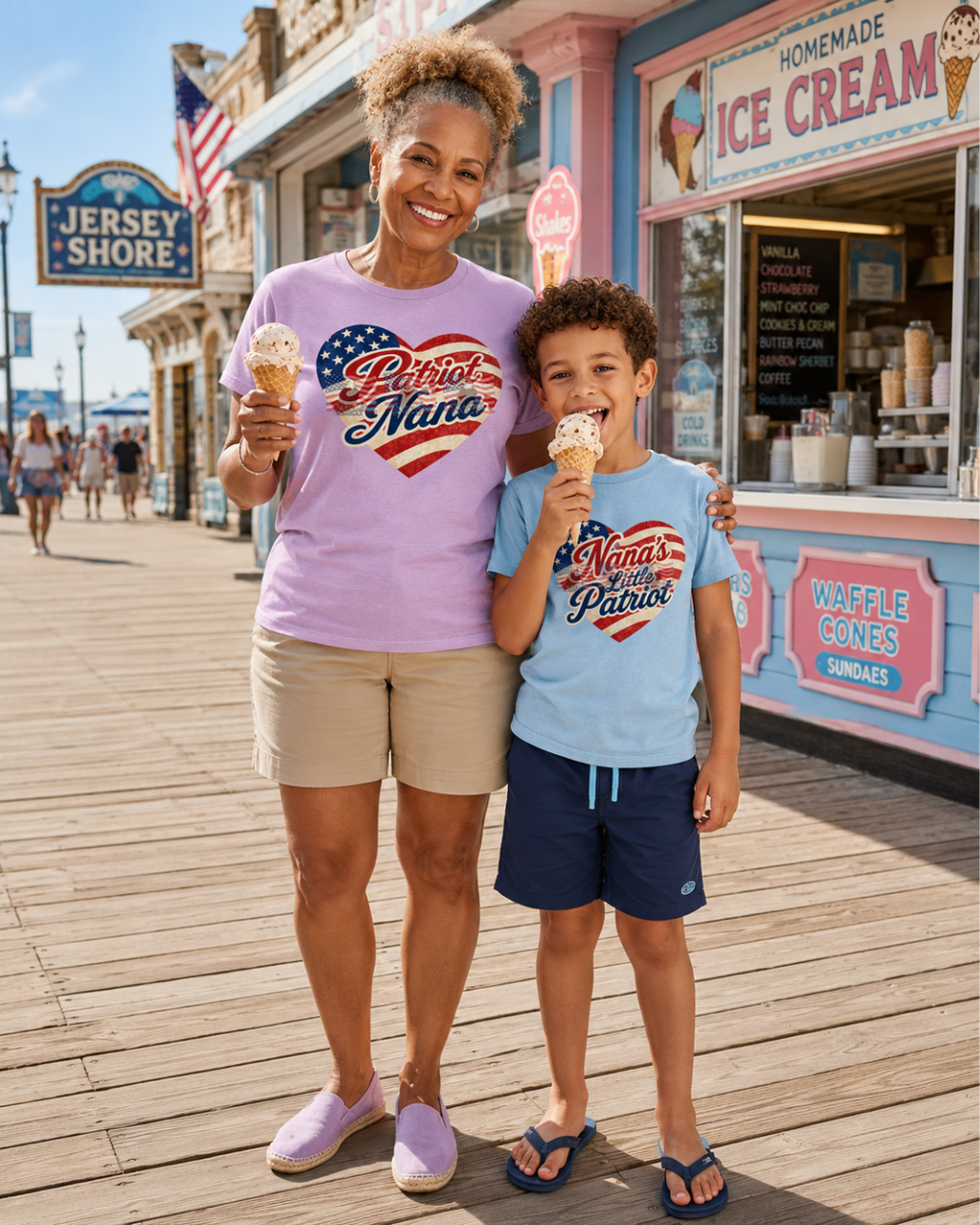 Nana's Little Patriot — Kids Patriotic American Flag Tee