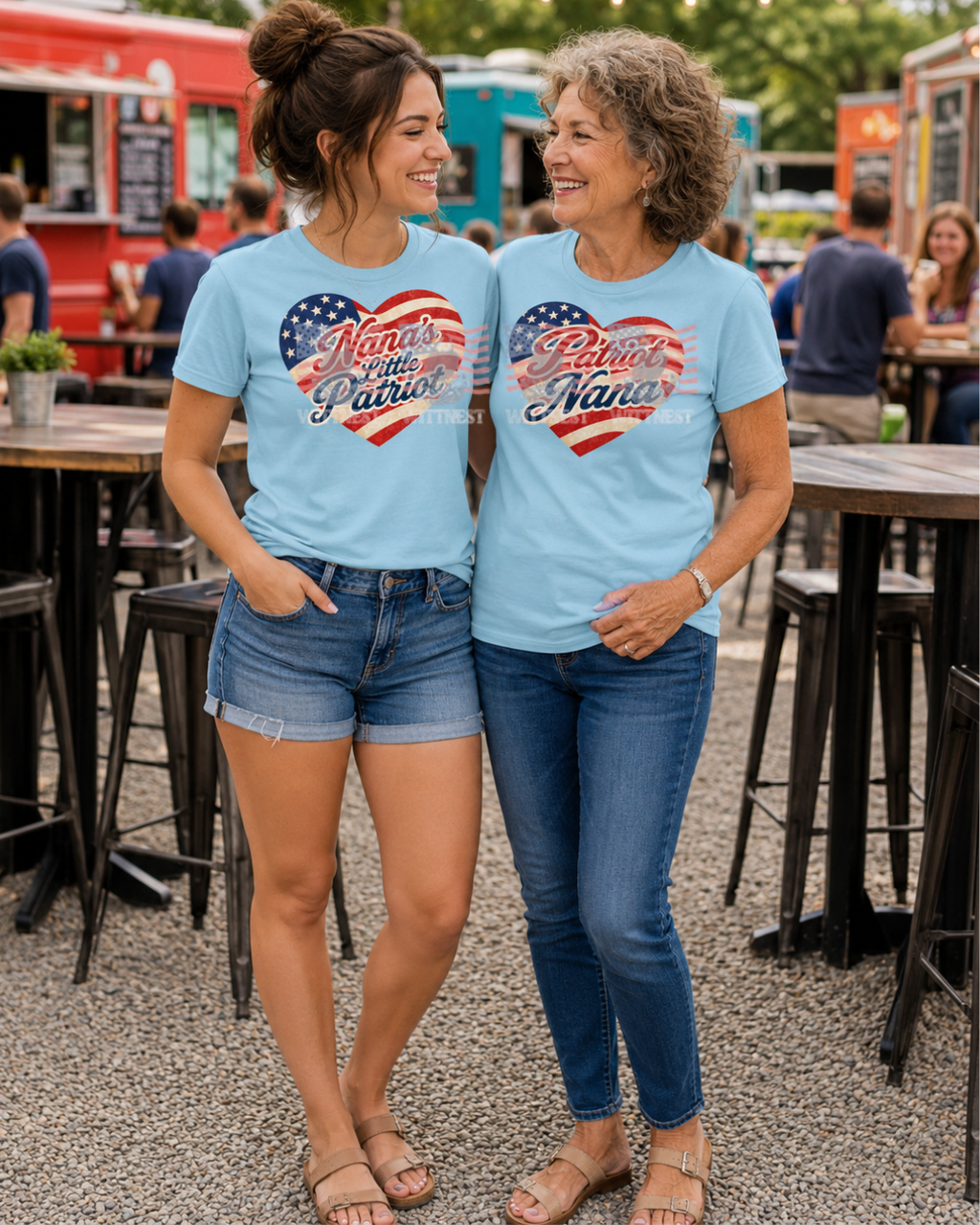 Nana's Little Patriot — Adult Patriotic American Flag Tee | Matching Nana Gift