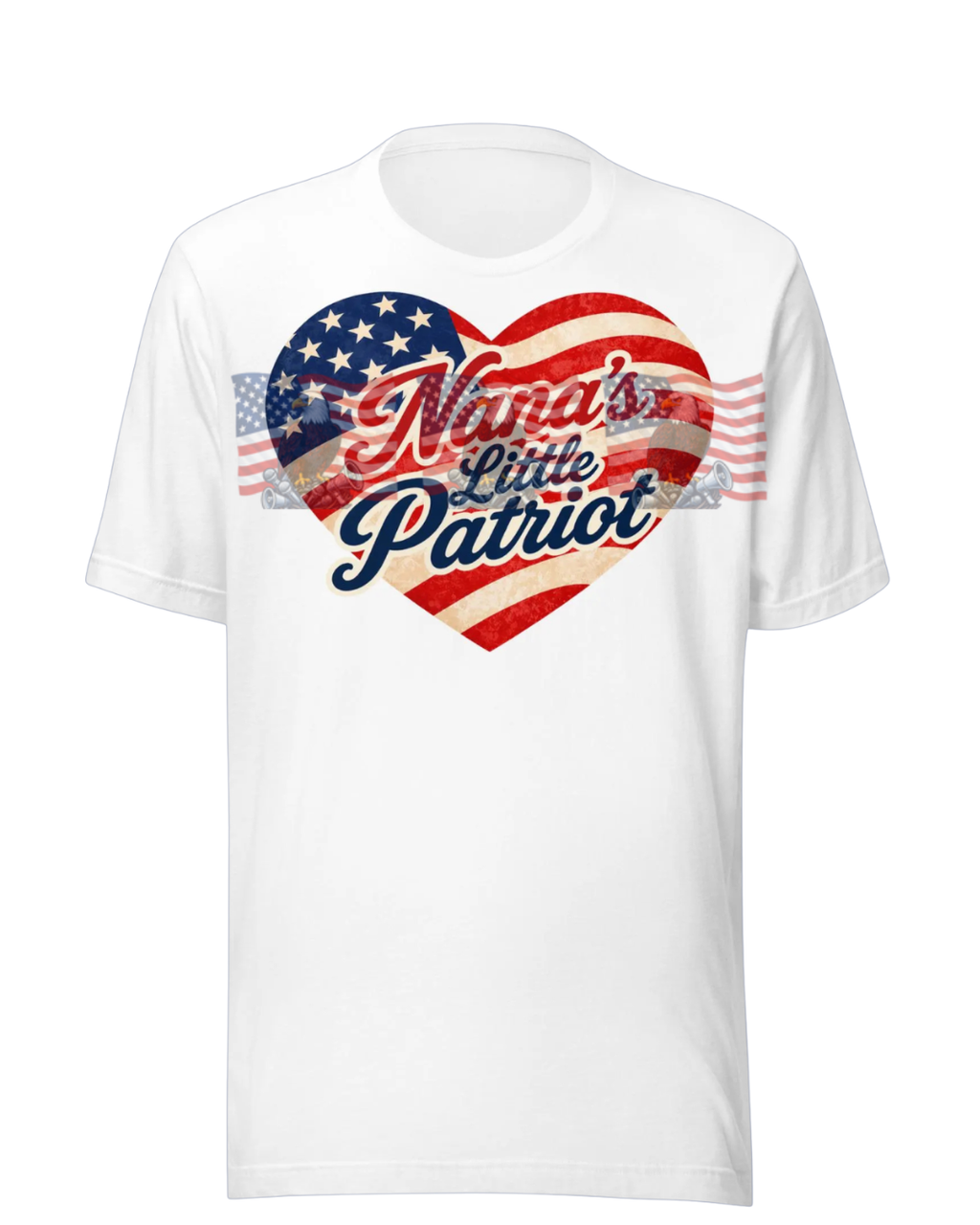 Nana's Little Patriot — Adult Patriotic American Flag Tee | Matching Nana Gift