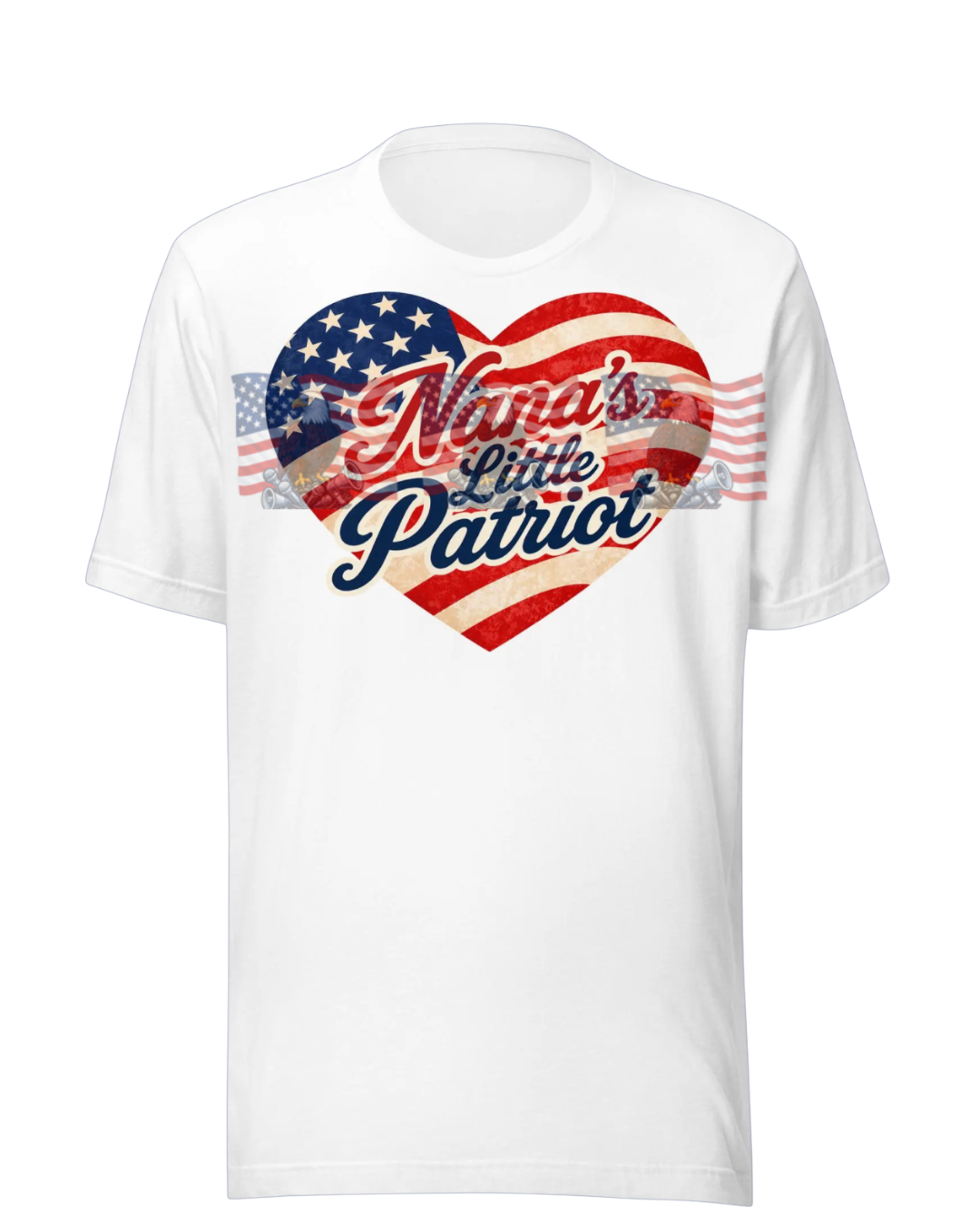 Nana's Little Patriot — Adult Patriotic American Flag Tee | Matching Nana Gift