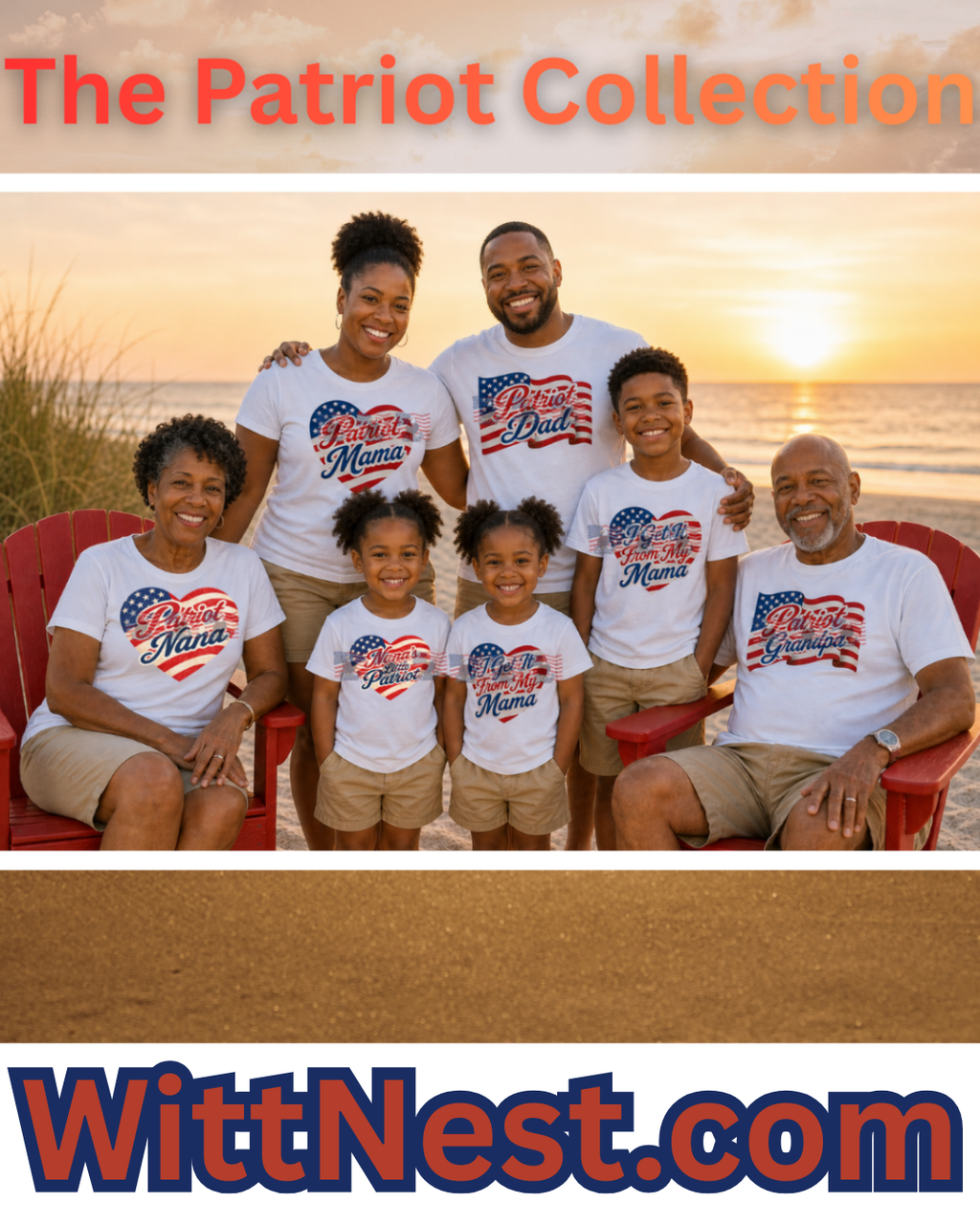 I Get It From My Mama — Kids Patriotic American Flag Tee | Matching Mama Gift